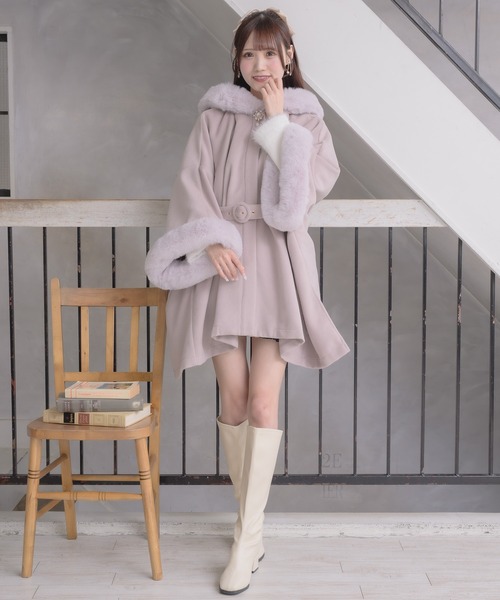 ファーケープコート（その他アウター）｜couture BY ROJITA