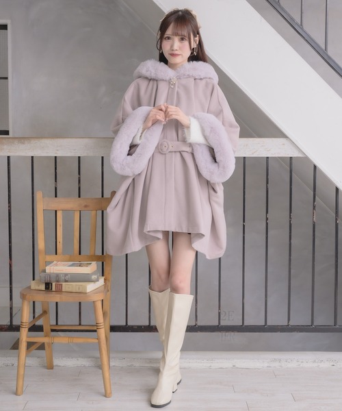 ファーケープコート（その他アウター）｜couture BY ROJITA