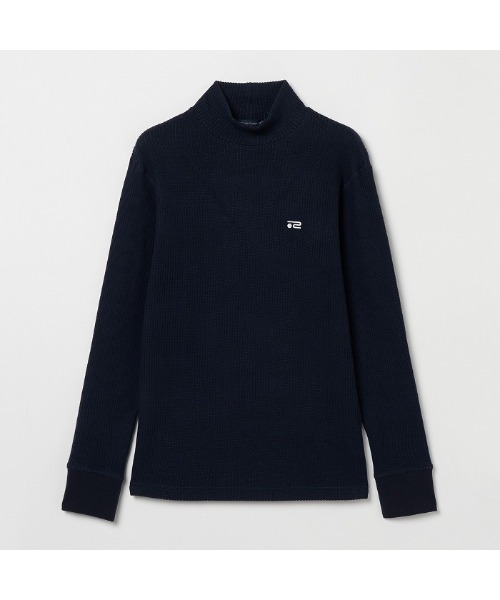 ROSASEN(ロサーセン)の「【Rosasen/GOLF】微起毛 ワッフル ハイネックインナー(その他トップス・メンズ・ネイビー/チャコール/オフホワイト・L/XL/M)」の3枚目の写真