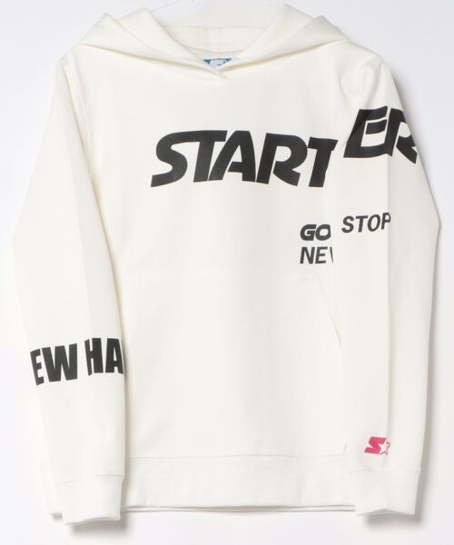 STARTER（スターター）の「【RES】【STARTER GOLF】スターターゴルフ 袖ロゴ刺繍ストレッチポンチプルオーバーパーカー SG-123013（パーカー・メンズ・ホワイト/ピンク・XS）」の5枚目の写真
