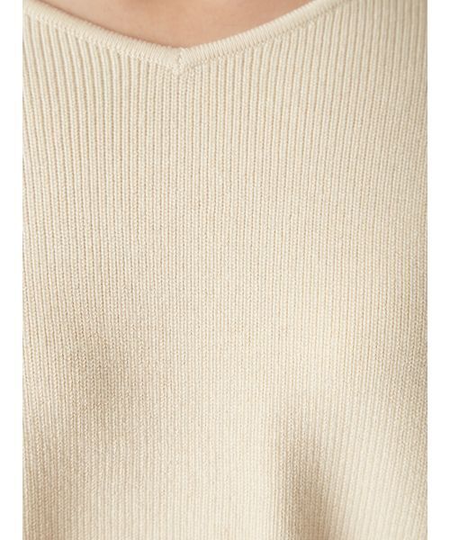 ウォッシャブルカシミヤシルクボートネックニット／ウォッシャブル