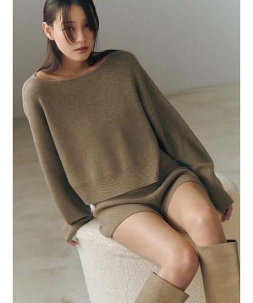 FRAY I.D（フレイアイディー）の「ウォッシャブルカシミヤシルクボート
