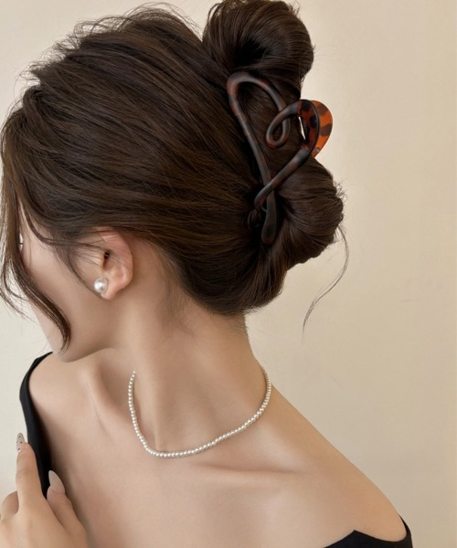 Miniministore（ミニミニストア）の「バンスクリップ 大きめ ヘアクリップ（バレッタ/ヘアクリップ・レディース・ブラック系2/オフホワイト/ブラック系1/ブラウン/キャメル/ピンク・FREE）」の14枚目の写真