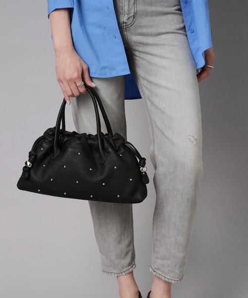 TOFF&LOADSTONE(トフアンドロードストーン)の「Chou chou Studs(シュシュ スタッズ)S(ハンドバッグ・レディース・ブラック/ホワイト系・00)」の3枚目の写真