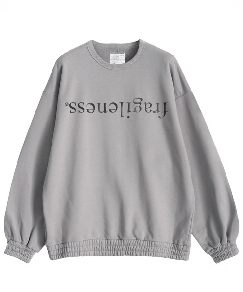 SHAREEF（シャリーフ）の「"fragileness" BIG SWEAT（スウェット・メンズ・グレー/ブラック/ブラウン・1/2）」の3枚目の写真