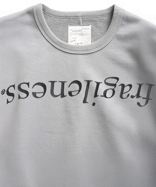 SHAREEF（シャリーフ）の「"fragileness" BIG SWEAT（スウェット・メンズ・グレー/ブラック/ブラウン・1/2）」の8枚目の写真