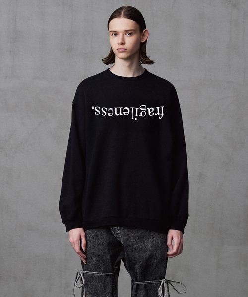 SHAREEF（シャリーフ）の「"fragileness" BIG SWEAT（スウェット・メンズ・グレー/ブラック/ブラウン・1/2）」の10枚目の写真