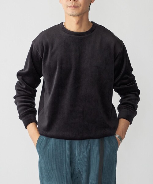 SHIPS(シップス)の「SHIPS: 〈手洗い可能〉ライト トリコット コーデュロイ クルーネック(スウェット・メンズ・ネイビー/グレー/ナチュラル・SMALL/MEDIUM/LARGE/X-LARGE)」の1枚目の写真