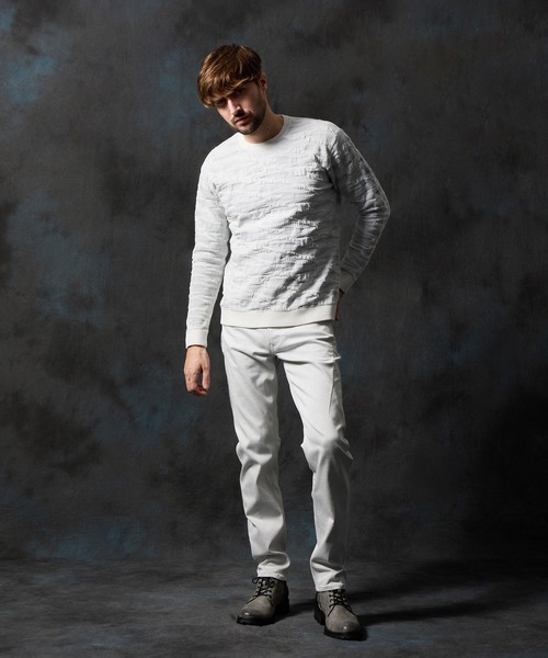 カモフラブリスタージャカードクルーネックニット（ニット/セーター