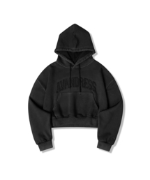 AVANDRESS | Pigment Felt Crop Hoody PIGMENT WASHING BLACK(パーカー)