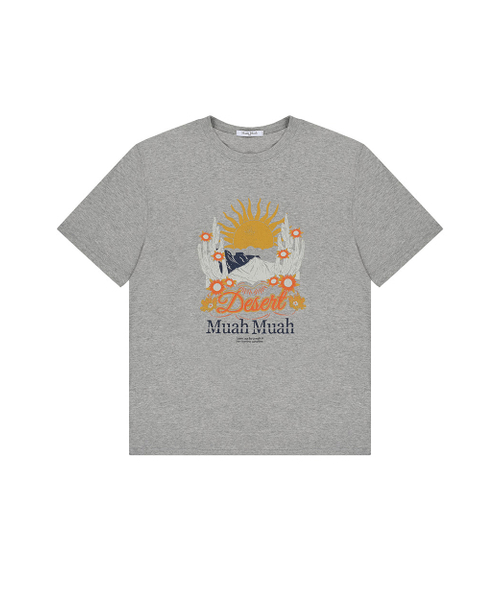 muahmuah（ムーアムーア）の「サンセットグラフィック半袖Tシャツ[3色]（Tシャツ/カットソー・レディース・ブラック/ホワイト/グレー・FREE）」の5枚目の写真