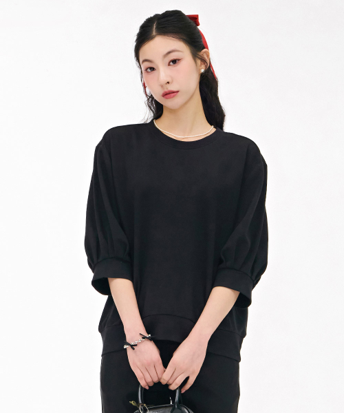 CHASECULT(チェイスカルト)の「レディース 袖変形 7部Tシャツ-ブラック(Tシャツ/カットソー・レディース・ブラック・85/90)」の3枚目の写真