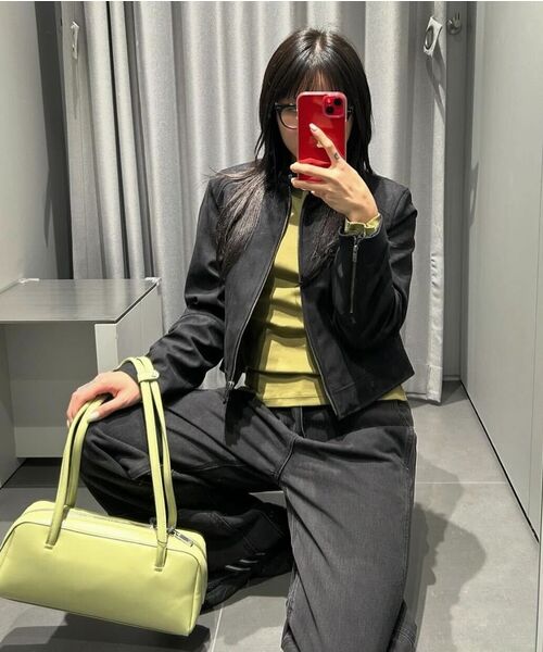 MUSINSA STANDARD WOMAN（ムシンサスタンダードウーマン）の「ウィメンズ ダックスフント ショルダーバッグ [セージ]（ショルダーバッグ・レディース・その他・FREE）」の9枚目の写真