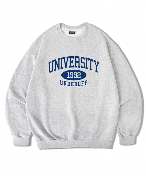 UNDEROFF(アンダーオフ)の「アセンティックリラックスドユニバーシティマンツーマンスウェットオートミール(スウェット・レディース・オートミール・MEDIUM/LARGE/X-LARGE/SMALL)」の2枚目の写真