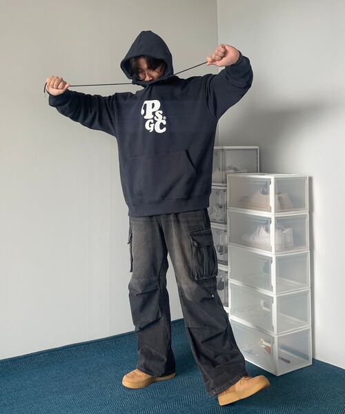 TRILLION(トリリオン)の「パラシュートカーゴリベットデニムパンツ(ライトグレー)(デニムパンツ・レディース・その他・SMALL/MEDIUM/LARGE/X-LARGE)」の19枚目の写真