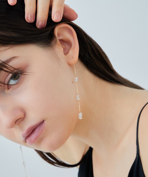 シャンデリア] K18YG クォーツ ピアス（ピアス（両耳用））｜ete（エテ