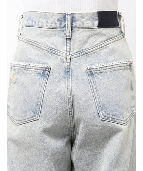 EMODA(エモダ)の「バルキーワイドハイウエストクラッシュジーンズ(デニムパンツ・レディース・ライトブルー/インディゴブルー・X-SMALL/SMALL/MEDIUM)」の3枚目の写真