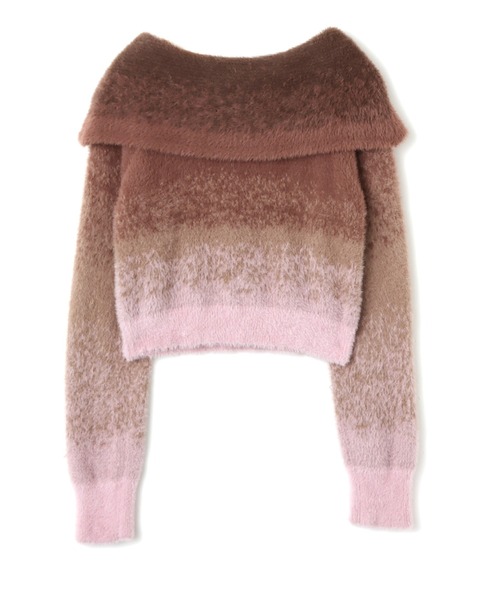 atmos pink(アトモスピンク)の「atmos pink Off Shoulder Knit Tops / アトモス ピンク オフ ショルダー ニット トップス(ニット/セーター・レディース・グレー/ブルー/ピンク・FREE)」の9枚目の写真