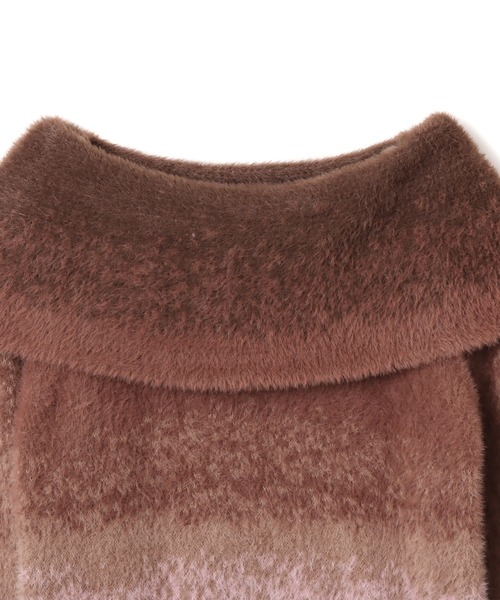 atmos pink(アトモスピンク)の「atmos pink Off Shoulder Knit Tops / アトモス ピンク オフ ショルダー ニット トップス(ニット/セーター・レディース・グレー/ブルー/ピンク・FREE)」の6枚目の写真