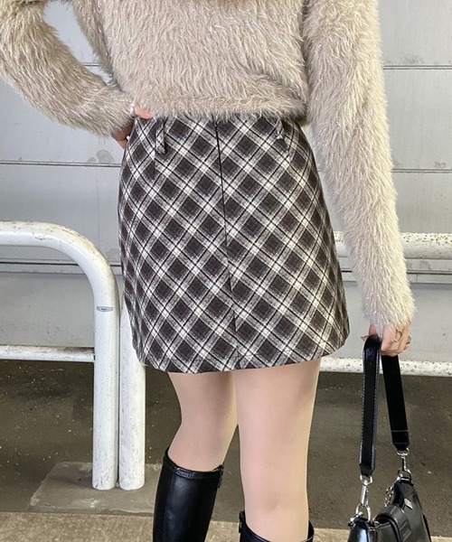 non-hedge（ノンヘッジ）の「チェック柄ミニスカート（スカート・レディース・ブラウン/ブラック・S/M）」の17枚目の写真