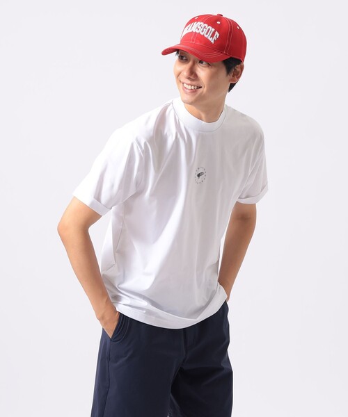 BEAMS GOLF(ビームスゴルフ)の「ORANGE LABEL / シルバースターロゴ モックネックシャツ(吸水速乾・UVカット)(Tシャツ/カットソー・メンズ・ホワイト/グレー/ブラック・XL/L/M/S)」の1枚目の写真