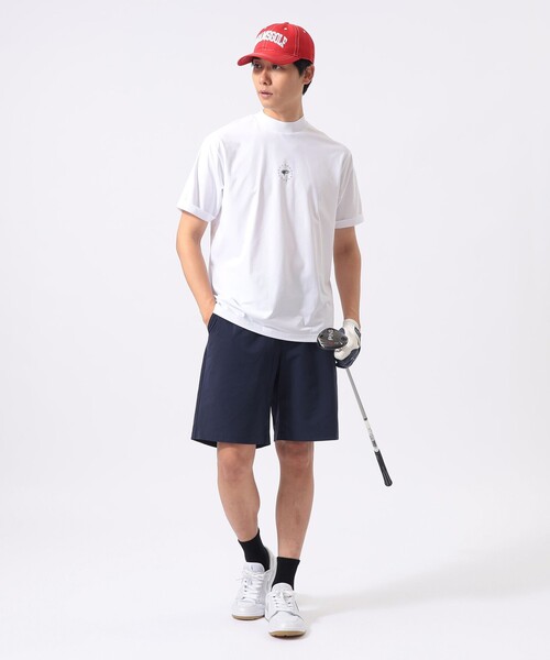 BEAMS GOLF(ビームスゴルフ)の「ORANGE LABEL / シルバースターロゴ モックネックシャツ(吸水速乾・UVカット)(Tシャツ/カットソー・メンズ・ホワイト/グレー/ブラック・XL/L/M/S)」の7枚目の写真