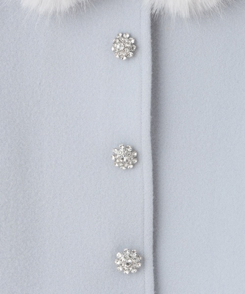 セール】フェイクファーカラーウールコート（ダッフルコート）｜kate