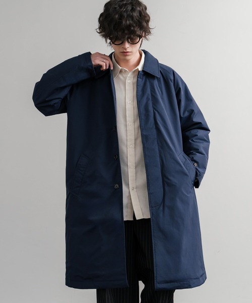 Audience（オーディエンス）の「Audience オーディエンス 新色追加 60/40クロス Sorona Dupont 中綿 ステンカラーコート AUD7354（ステンカラーコート・メンズ・グレー/ブラック/ネイビー/ブラウン・M/L）」の4枚目の写真