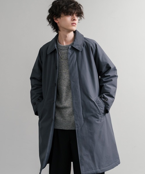 Audience（オーディエンス）の「Audience オーディエンス 新色追加 60/40クロス Sorona Dupont 中綿 ステンカラーコート AUD7354（ステンカラーコート・メンズ・グレー/ブラック/ネイビー/ブラウン・M/L）」の2枚目の写真