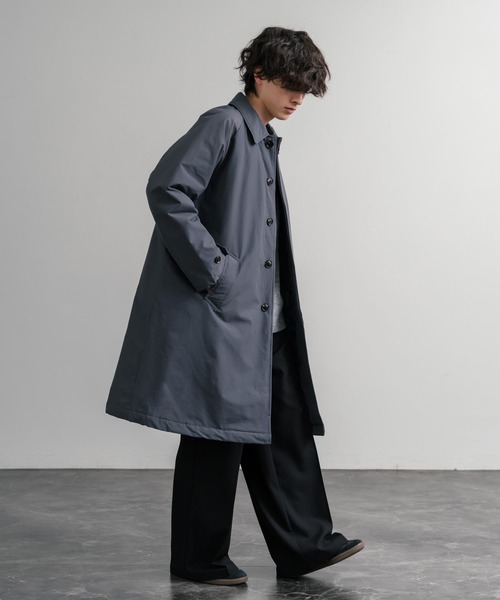 Audience（オーディエンス）の「Audience オーディエンス 新色追加 60/40クロス Sorona Dupont 中綿 ステンカラーコート AUD7354（ステンカラーコート・メンズ・グレー/ブラック/ネイビー/ブラウン・M/L）」の13枚目の写真