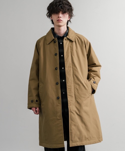 Audience（オーディエンス）の「Audience オーディエンス 新色追加 60/40クロス Sorona Dupont 中綿 ステンカラーコート AUD7354（ステンカラーコート・メンズ・グレー/ブラック/ネイビー/ブラウン・M/L）」の16枚目の写真