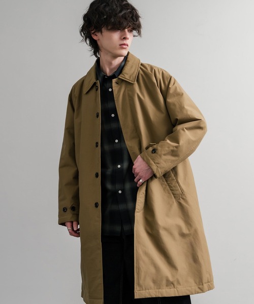 Audience（オーディエンス）の「Audience オーディエンス 新色追加 60/40クロス Sorona Dupont 中綿 ステンカラーコート AUD7354（ステンカラーコート・メンズ・グレー/ブラック/ネイビー/ブラウン・M/L）」の17枚目の写真