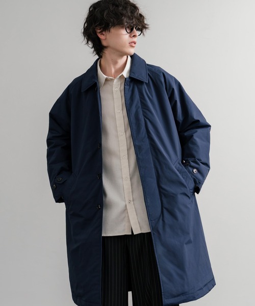 Audience（オーディエンス）の「Audience オーディエンス 新色追加 60/40クロス Sorona Dupont 中綿 ステンカラーコート AUD7354（ステンカラーコート・メンズ・グレー/ブラック/ネイビー/ブラウン・M/L）」の22枚目の写真