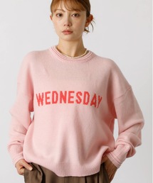 Rouge vif la cle | 【Le Melange/ル・メランジュ】ロゴニット/#8552003/トップス/ニット【WEB限定】(ニット/セーター)