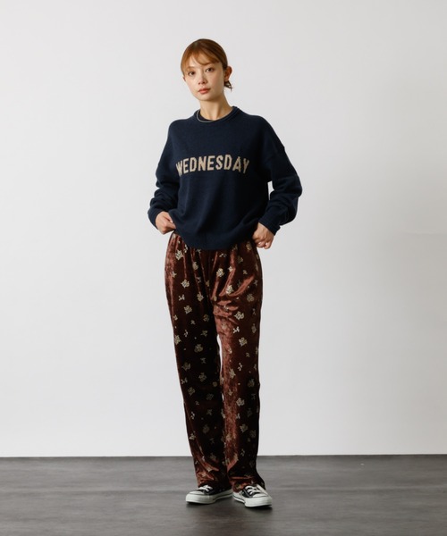 Rouge vif la cle（ルージュヴィフラクレ）の「【Le Melange/ル・メランジュ】ロゴニット/#8552003/トップス/ニット【WEB限定】（ニット/セーター・レディース・ブラック/ピンク/ネイビー・フリー）」の7枚目の写真