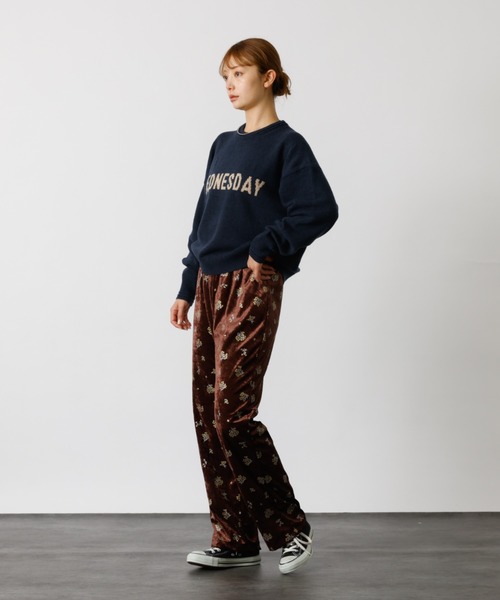 Rouge vif la cle（ルージュヴィフラクレ）の「【Le Melange/ル・メランジュ】ロゴニット/#8552003/トップス/ニット【WEB限定】（ニット/セーター・レディース・ブラック/ピンク/ネイビー・フリー）」の8枚目の写真