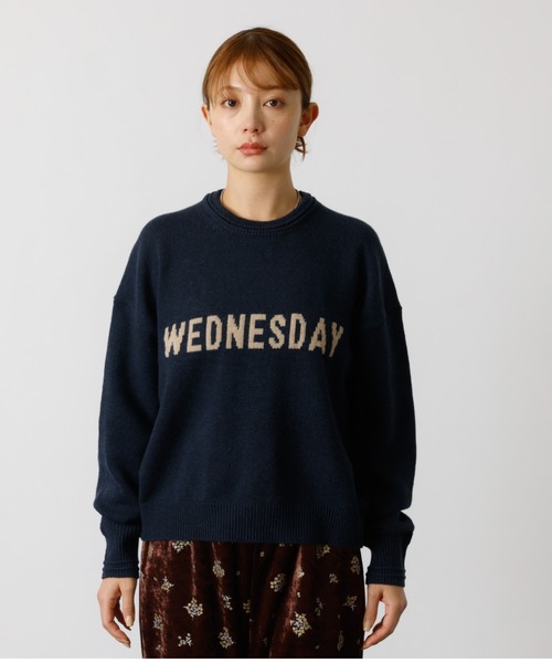 Rouge vif la cle（ルージュヴィフラクレ）の「【Le Melange/ル・メランジュ】ロゴニット/#8552003/トップス/ニット【WEB限定】（ニット/セーター・レディース・ブラック/ピンク/ネイビー・フリー）」の15枚目の写真