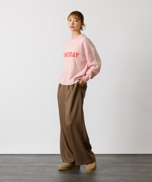 Rouge vif la cle（ルージュヴィフラクレ）の「【Le Melange/ル・メランジュ】ロゴニット/#8552003/トップス/ニット【WEB限定】（ニット/セーター・レディース・ブラック/ピンク/ネイビー・フリー）」の10枚目の写真