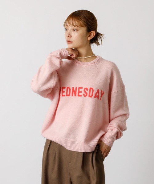 Rouge vif la cle（ルージュヴィフラクレ）の「【Le Melange/ル・メランジュ】ロゴニット/#8552003/トップス/ニット【WEB限定】（ニット/セーター・レディース・ブラック/ピンク/ネイビー・フリー）」の14枚目の写真