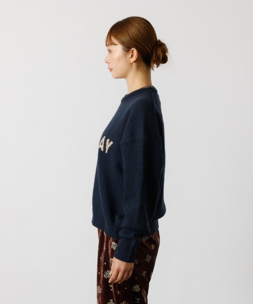 Rouge vif la cle（ルージュヴィフラクレ）の「【Le Melange/ル・メランジュ】ロゴニット/#8552003/トップス/ニット【WEB限定】（ニット/セーター・レディース・ブラック/ピンク/ネイビー・フリー）」の16枚目の写真