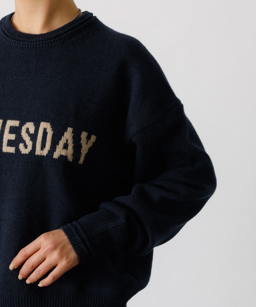 Rouge vif la cle（ルージュヴィフラクレ）の「【Le Melange/ル・メランジュ】ロゴニット/#8552003/トップス/ニット【WEB限定】（ニット/セーター・レディース・ブラック/ピンク/ネイビー・フリー）」の19枚目の写真