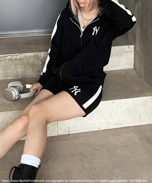 BACK TO THE FIELD（バック トゥー ザ フィールド）の「【MLB】刺しゅうロゴニットセットアップ（セットアップ・レディース・ブラック/グレー/カーキ系・FREE）」の5枚目の写真