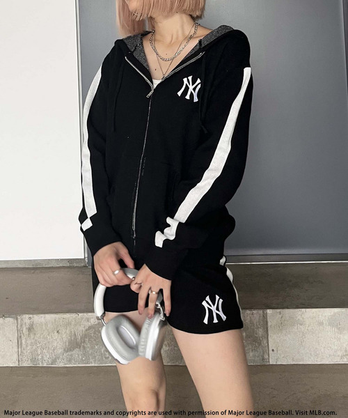 BACK TO THE FIELD（バック トゥー ザ フィールド）の「【MLB】刺しゅうロゴニットセットアップ（セットアップ・レディース・ブラック/グレー/カーキ系・FREE）」の6枚目の写真