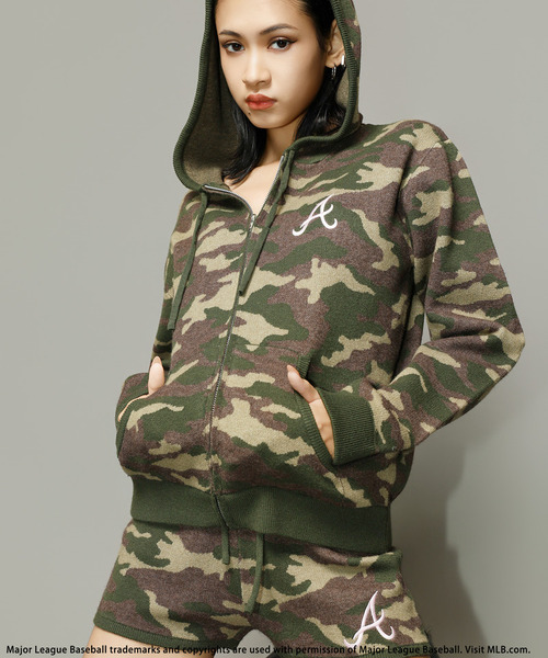 BACK TO THE FIELD（バック トゥー ザ フィールド）の「【MLB】刺しゅうロゴニットセットアップ（セットアップ・レディース・ブラック/グレー/カーキ系・FREE）」の12枚目の写真