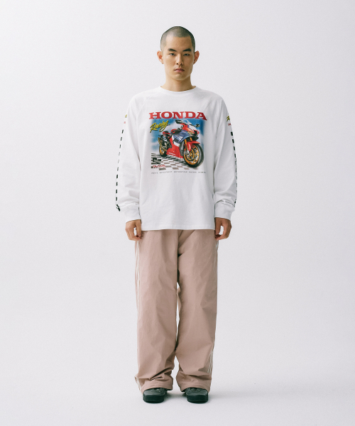 PHYPS MOTORCYCLE（フィップスモーターサイクル）の「Honda Nylon Track Pants Pink（スウェットパンツ・レディース・その他・LARGE/X-LARGE/SMALL/MEDIUM）」の5枚目の写真