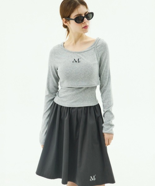 MUCENT（ムセント）の「MUCENT／PICA フレアスカート（スカート・レディース・ブラック/チャコールグレー・FREE）」の7枚目の写真