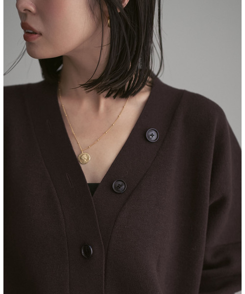 Noble(ノーブル)の「《追加》Vネックドルマンカーディガン(カーディガン/ボレロ・レディース・ブラウン/ベージュ/ピンク系その他・FREE)」の12枚目の写真