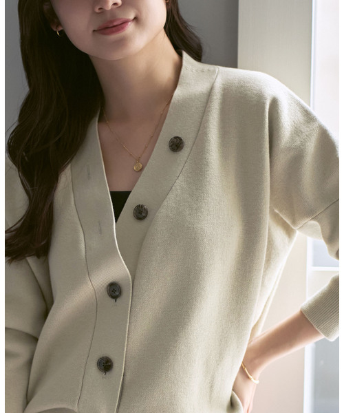 追加》Vネックドルマンカーディガン（カーディガン/ボレロ）｜NOBLE