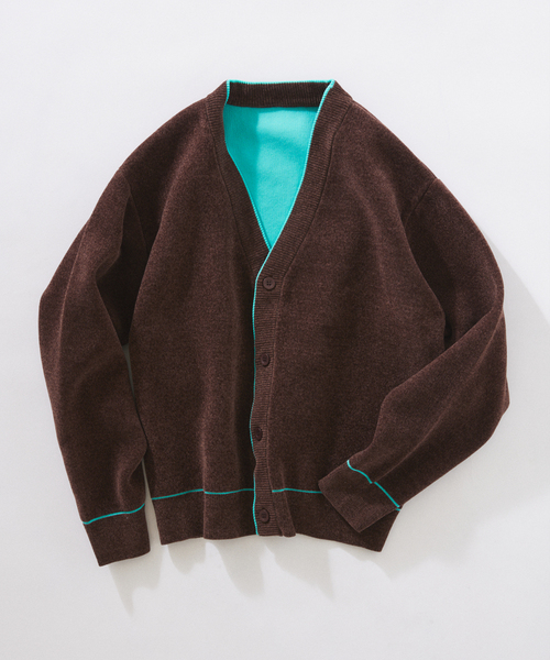 JOURNAL STANDARD relume(ジャーナルスタンダード レリューム)の「モール クロップド カーディガン(カーディガン/ボレロ・メンズ・グレー/ブラウン/ボルドー・MEDIUM/LARGE)」の2枚目の写真