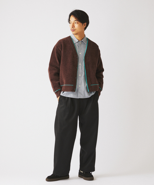 JOURNAL STANDARD relume(ジャーナルスタンダード レリューム)の「モール クロップド カーディガン(カーディガン/ボレロ・メンズ・グレー/ブラウン/ボルドー・MEDIUM/LARGE)」の6枚目の写真